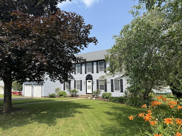 16 Snow Rdg S, Middletown, CT 06457 - colonial home featuring a garage, a front lawn, and driveway