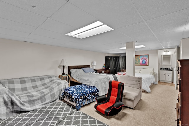 148 Conestoga Way Unit 148, Glastonbury, CT 06033 - bedroom featuring a drop ceiling and light colored carpet