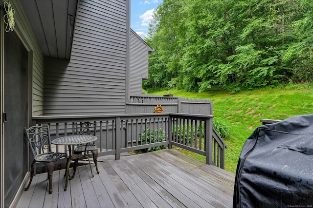 148 Conestoga Way Unit 148, Glastonbury, CT 06033 - wooden terrace with grilling area and a lawn