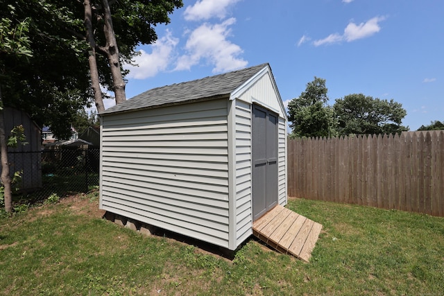 26 Riverdale Rd, Milford, CT 06460 - view of shed featuring a fenced backyard