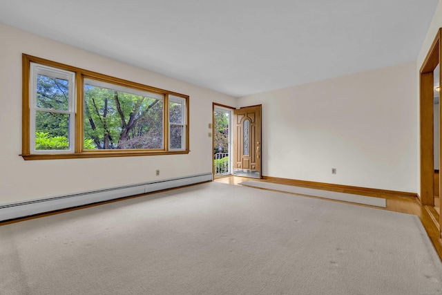 108 Sandelwood Dr, Madison, CT 06443 - empty room with baseboard heating and baseboards