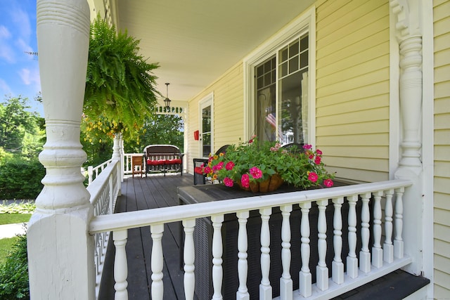 17 Adams St, Winchester, CT 06098 - view of wooden porch