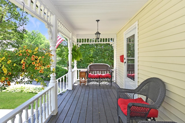 17 Adams St, Winchester, CT 06098 - view of wooden porch