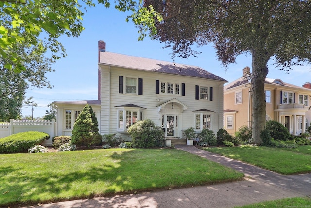 110 Westwood Rd, New Haven, CT 06515 - colonial house featuring a chimney