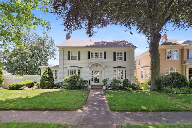 110 Westwood Rd, New Haven, CT 06515 - colonial home featuring a chimney