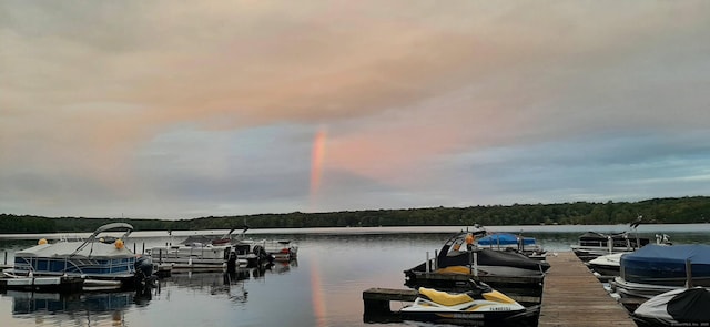306 Old Colchester Rd Unit 197, Salem, CT 06420 - dock area featuring a water view and a forest view