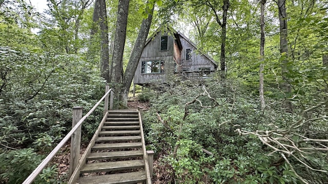 6 Rocky Cove Ln, Cornwall, CT 06796 - rear view of house featuring stairs