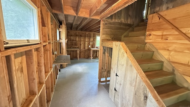6 Rocky Cove Ln, Cornwall, CT 06796 - stairway featuring concrete flooring
