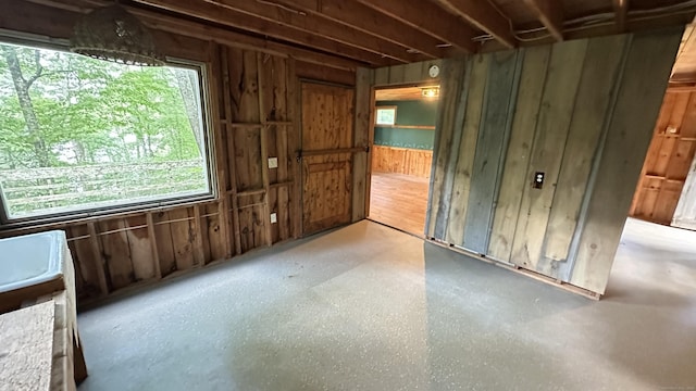 6 Rocky Cove Ln, Cornwall, CT 06796 - unfurnished living room featuring wooden walls