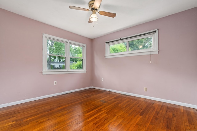 47 Charter Rd, Ellington, CT 06029 - unfurnished room with hardwood / wood-style floors and a ceiling fan