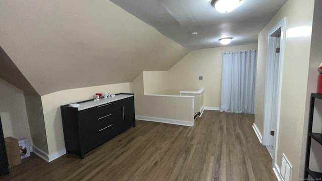 115 Lloyd St, New Haven, CT 06513 - additional living space with dark wood finished floors and vaulted ceiling