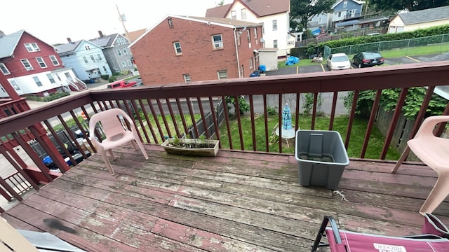 115 Lloyd St, New Haven, CT 06513 - wooden terrace featuring a residential view
