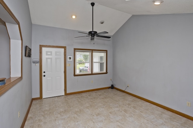 26 Sandpiper Rd, Enfield, CT 06082 - foyer with lofted ceiling and a ceiling fan
