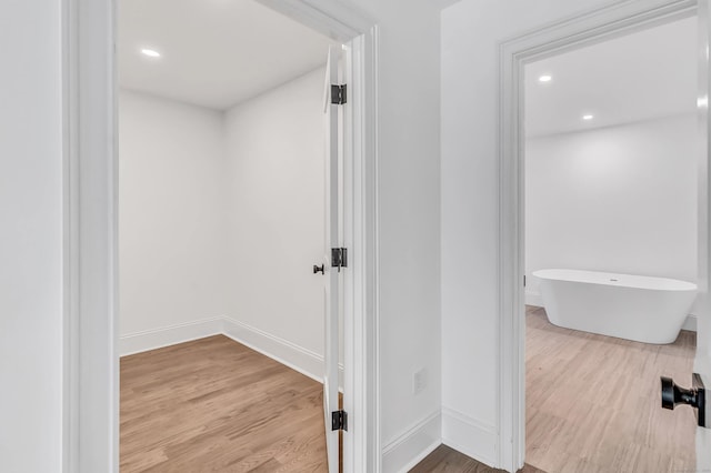 LotA Roseville Street, Fairfield, CT 06825 - hall featuring wood finished floors and recessed lighting