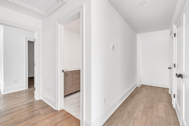 LotA Roseville Street, Fairfield, CT 06825 - hall with light wood-type flooring and baseboards