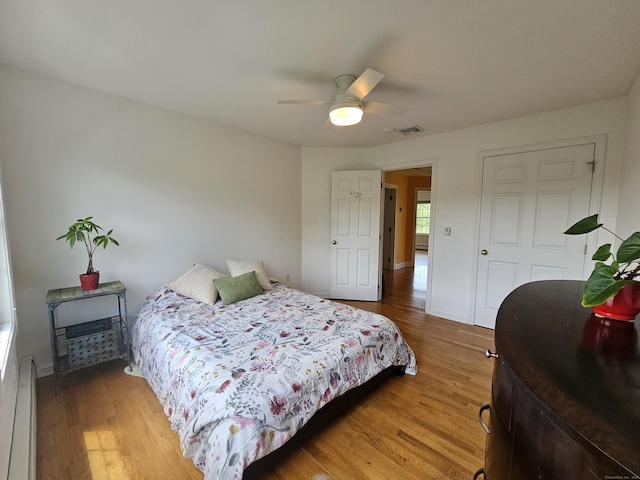 41 Mesa Dr, Bethany, CT 06524 - bedroom featuring light wood-type flooring and ceiling fan