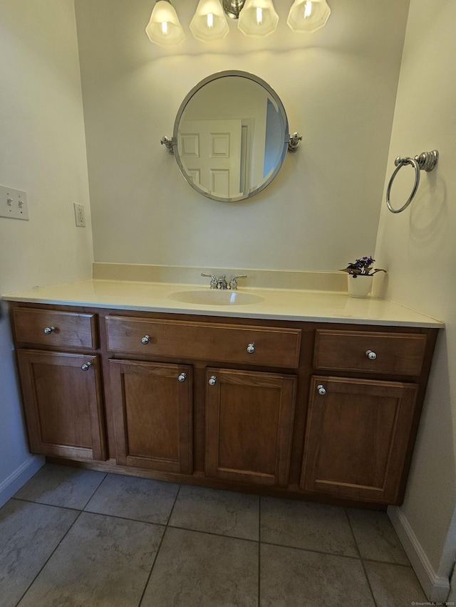 41 Mesa Dr, Bethany, CT 06524 - bathroom featuring vanity and tile patterned flooring