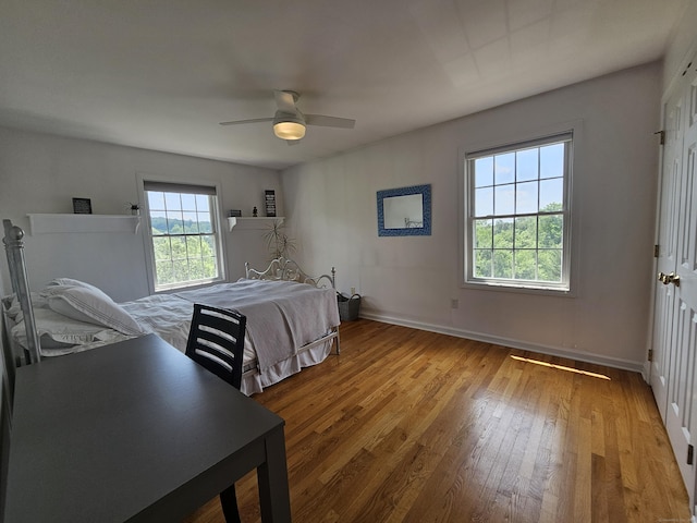 41 Mesa Dr, Bethany, CT 06524 - bedroom with light wood-style floors and a ceiling fan