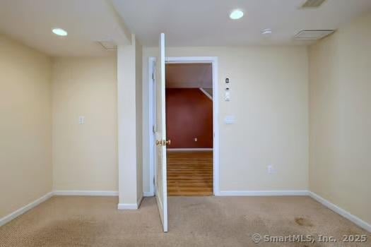 41 Mesa Dr, Bethany, CT 06524 - carpeted spare room with recessed lighting