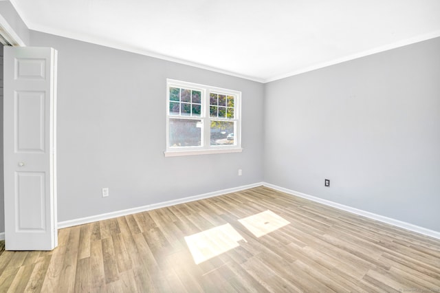 50 Angel Dr Apt D, Waterbury, CT 06708 - unfurnished room with light wood finished floors and ornamental molding