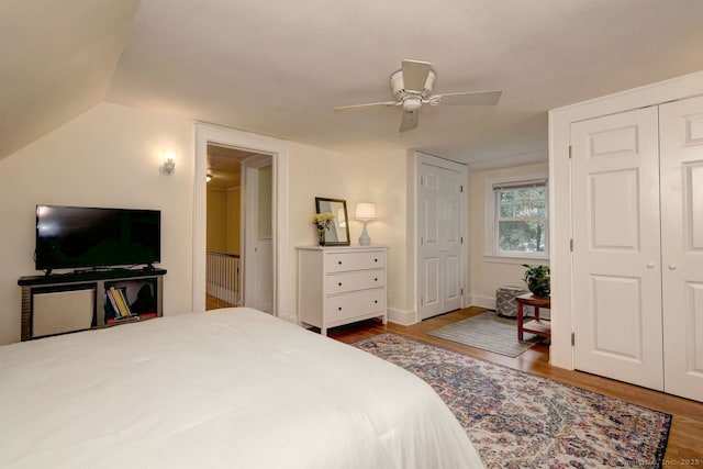 345 Spring St, Cheshire, CT 06410 - bedroom with wood finished floors and ceiling fan