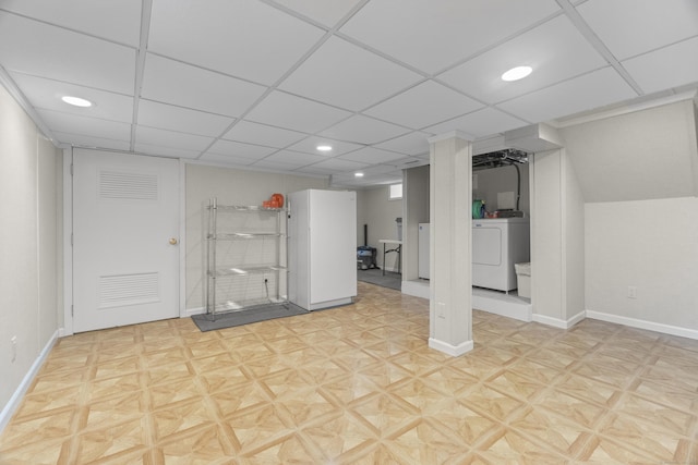 169 Peck Ave, West Haven, CT 06516 - finished below grade area featuring washer / clothes dryer and recessed lighting