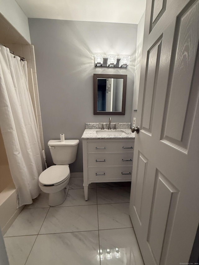 13 Hills Ln Unit 13, Westport, CT 06880 - bathroom featuring vanity, marble finish flooring, and shower / bath combo