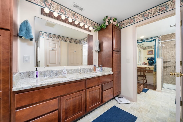 135 Harvest Woods Rd, Middlefield, CT 06481 - full bathroom with a shower stall and double vanity