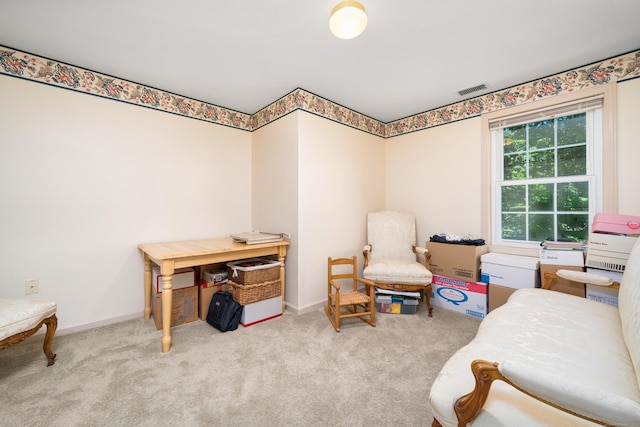 135 Harvest Woods Rd, Middlefield, CT 06481 - sitting room featuring carpet floors and baseboards