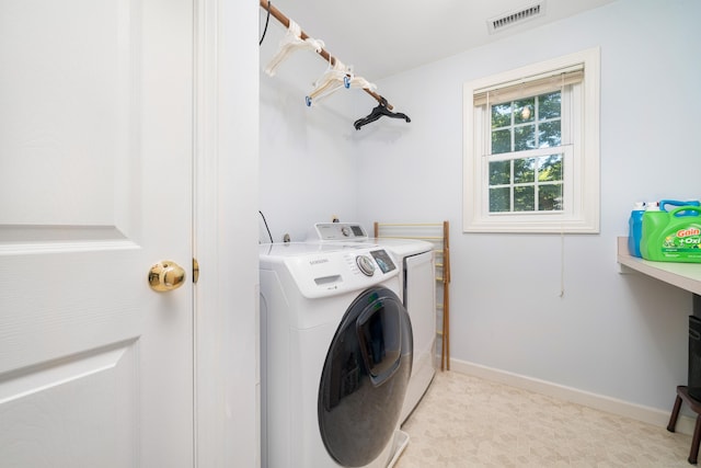 135 Harvest Woods Rd, Middlefield, CT 06481 - laundry area featuring separate washer and dryer and light flooring