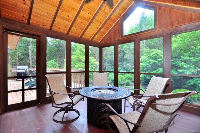 11 Brianwood Ln, Granby, CT 06035 - sunroom / solarium with an outdoor fire pit