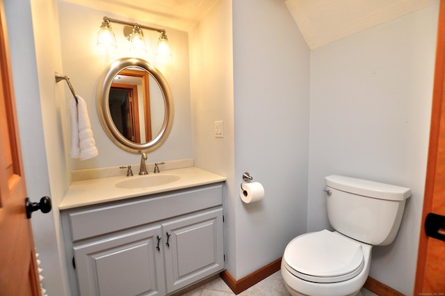 11 Brianwood Ln, Granby, CT 06035 - half bathroom with vanity and vaulted ceiling