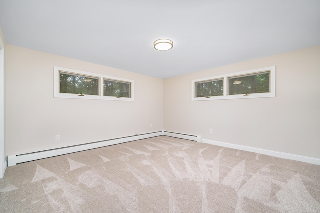 1037 Bartholomew Rd, Middletown, CT 06457 - spare room featuring carpet flooring, a baseboard heating unit, and healthy amount of natural light