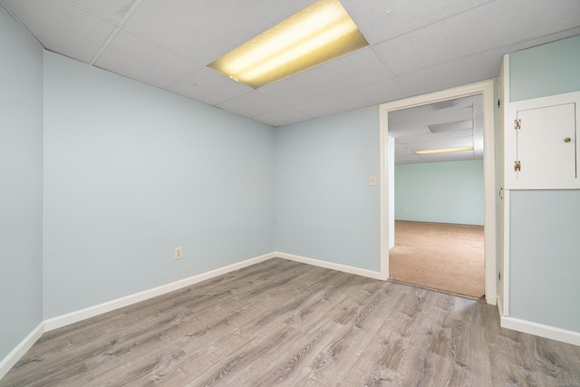 1037 Bartholomew Rd, Middletown, CT 06457 - empty room featuring a drop ceiling and light wood finished floors