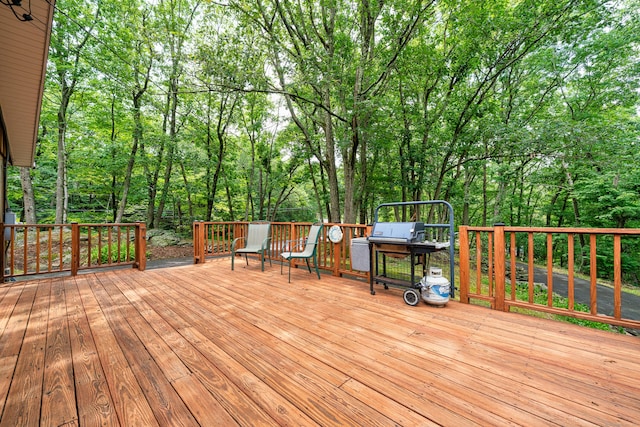 1037 Bartholomew Rd, Middletown, CT 06457 - wooden deck with grilling area