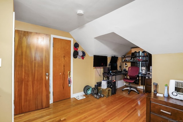 57 Lakeview Ave, Hamden, CT 06514 - home office with wood finished floors and lofted ceiling