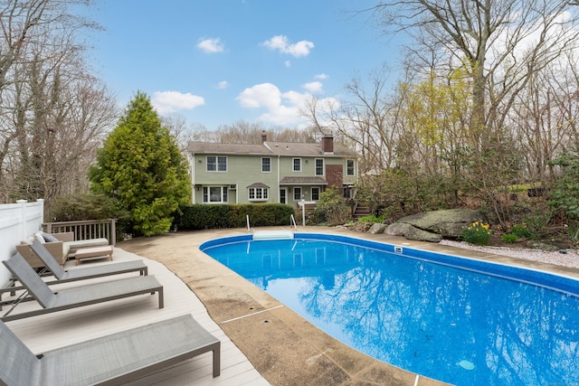 60 Ledgeview Ln, Guilford, CT 06437 - swimming pool featuring a wooden deck