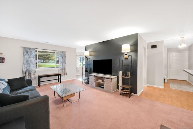 205 Windgate Cir Unit A, Monroe, CT 06468 - living area featuring light carpet and baseboards