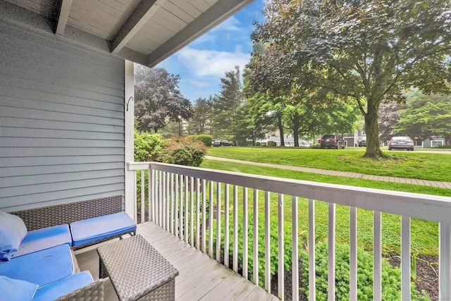 205 Windgate Cir Unit A, Monroe, CT 06468 - wooden terrace with a lawn