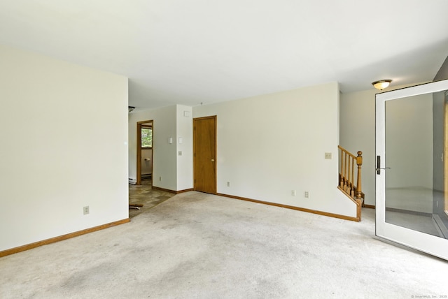 40 Alma Ave, Wolcott, CT 06716 - carpeted spare room featuring stairs and baseboards