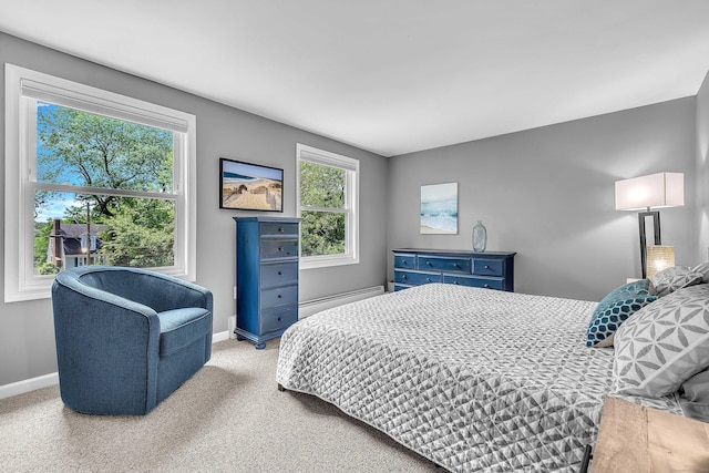 130 Irving St, Groton, CT 06355 - bedroom featuring a baseboard heating unit and carpet flooring