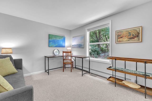130 Irving St, Groton, CT 06355 - sitting room with carpet flooring and baseboards
