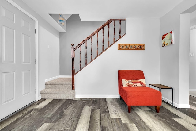 130 Irving St, Groton, CT 06355 - entryway featuring stairs and wood finished floors
