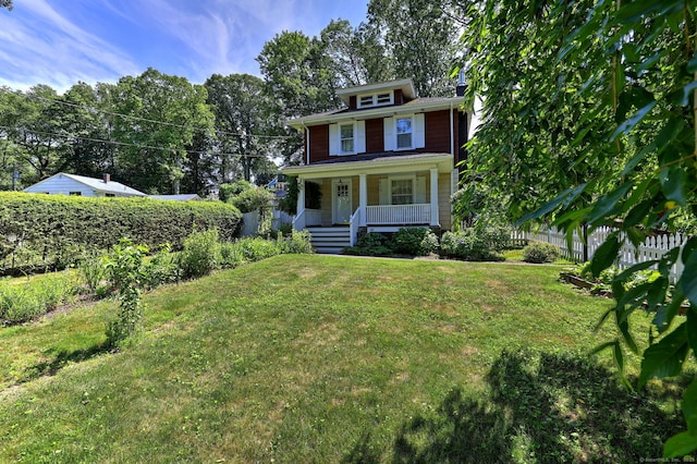 21 Oakwood Ave, Waterbury, CT 06708 - american foursquare style home with a porch