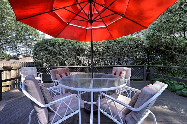 21 Oakwood Ave, Waterbury, CT 06708 - wooden terrace with outdoor dining space