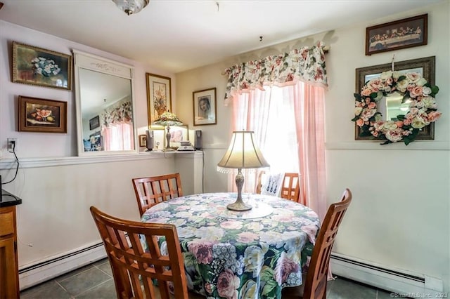 43 Plumtrees Rd Unit A, Bethel, CT 06801 - tiled dining space featuring a baseboard radiator