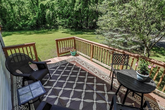43 Plumtrees Rd Unit A, Bethel, CT 06801 - wooden deck featuring a lawn