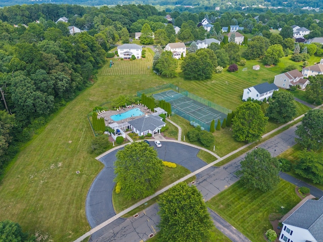15 Sweet Meadow Dr, South Windsor, CT 06074 - aerial overview of property's location with a pool area