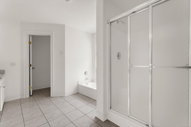 15 Sweet Meadow Dr, South Windsor, CT 06074 - bathroom featuring a shower stall, a bath, and vanity