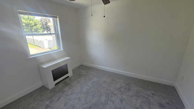 83 Mulberry St, Stamford, CT 06907 - carpeted empty room featuring a ceiling fan and ornamental molding